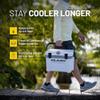 Plano Frost 21-Quart Hard Cooler, Includes Dry Basket, Small, White and Black, Durable, Insulated Ice Chest for Camping, Fishing, and Tailgating view 2