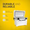 Plano Frost 21-Quart Hard Cooler, Includes Dry Basket, Small, White and Black, Durable, Insulated Ice Chest for Camping, Fishing, and Tailgating view 3