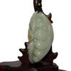 2.6" China Certified Nature Hetian Nephrite Jade Blessing Bat and Ruyi Hand Carved Necklace Pendant 7461 view 1