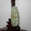 2.6" China Certified Nature Hetian Nephrite Jade Blessing Bat and Ruyi Hand Carved Necklace Pendant 7461 view 2