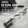 LIONSCOOL 25mm Grip EZ Curl Bar (Silver) view 2