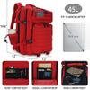 W WINTMING Sparklekle Military Tactical Backpack 45L 3 Day Assault Pack Waterproof Molle Hiking Rucksack for Men&Women (Red) view 2