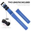 Ritche Christmas Gift 24mm Silicone Watch Band Quick Release Rubber Watch Bands for Men Women - Black Top Blue Bottom Black Buckle, White Elephant Gifts, Stocking Stuffers for Men view 3