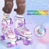 Roller Skates for Kids, Shine Skates 4 Size Adjustable Roller Skates with Light up Wheels for Girls, Teens, Outdoor Rollerskates for Beginners & Advanced | Purple, M - 13C-3Y, (Medium, Purple) view 3