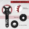 BUCKLOS 104 BCD 30T Mountain Bike Single Speed Crankset170mm Square Taper Crankset with Narrow Wide Teeth Round ChainringSix Color,Bicycle Crank Arm Set view 4