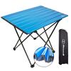 MSSOHKAN Camping Table Folding Portable Camp Side Table Aluminum Lightweight Carry Bag Beach Outdoor Hiking Picnics BBQ Cooking Dining Kitchen Blue Medium view 1