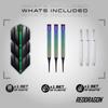 RED Dragon Razor Edge Spectron 18 Gram Softip Tungsten Darts with Flights and Stems view 2