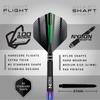 RED Dragon Razor Edge Spectron 18 Gram Softip Tungsten Darts with Flights and Stems view 3