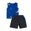 One opening Toddler Baby Boy Summer Clothes Daddy Son Letters T-Shirts Tees Tops+Camouflage Shorts Pants Outfits 2PCS Shorts Set Clothes (Blue Dinosaur Tank outfits, 3T-4T) view 1