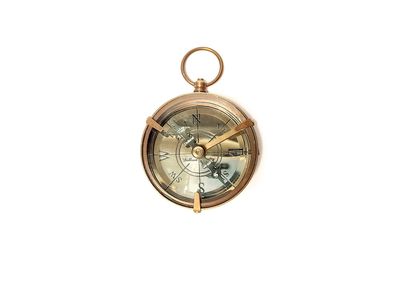 A.A.Nauticals - 2.5 inch Brass Pocket Compass - Handmade Antique Nautical Dolland London Vintage Reproduction - Rustic Decor and Gift Item (Brown Antique)