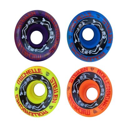 ESTRO JEN Bowl Bombers - Rollerbones Quad Roller Skate Wheels - Designed in Partnership with Moxi Skates (4 Pack, 62mm, 101A)