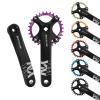 BUCKLOS 104 BCD 30T Mountain Bike Single Speed Crankset170mm Square Taper Crankset with Narrow Wide Teeth Round ChainringSix Color,Bicycle Crank Arm Set view 1