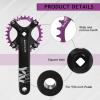 BUCKLOS 104 BCD 30T Mountain Bike Single Speed Crankset170mm Square Taper Crankset with Narrow Wide Teeth Round ChainringSix Color,Bicycle Crank Arm Set view 4