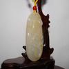 2.6" China Certified Nature Yellow Dragon Jade Fortue Scorpion Hand Carved Necklace Pendants 2372 view 2