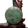 1.9" China Certified Nature Hetian Nephrite Jade Nice Landscape Hand Carved Necklace Pendant 0073 view 1