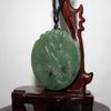 1.9" China Certified Nature Hetian Nephrite Jade Nice Landscape Hand Carved Necklace Pendant 0073 view 3