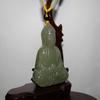 2.4" China Certified Nature Hetian Nephrite Jade Blessing tathagata Hand Carved Necklace Pendant 7464 view 2
