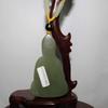 2.4" China Certified Nature Hetian Nephrite Jade Blessing tathagata Hand Carved Necklace Pendant 7464 view 4