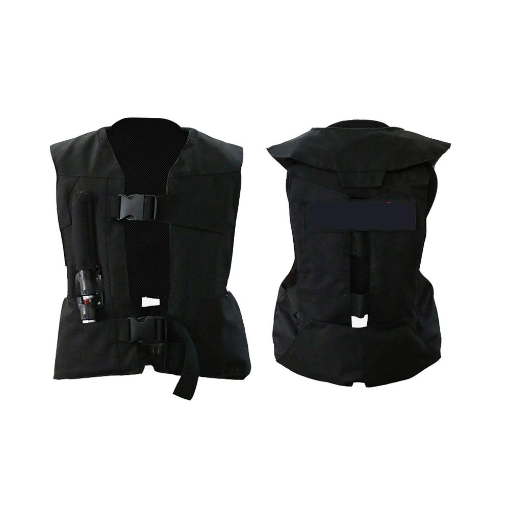 YXYECEIPENO Riding Airbag Suit Fall-Resistant Equestrian Airbag Vest Mechanical Trigger Airbag, with Guard Plate On The Back Best Equestrian Riding Gift (C02 Cylinders are Not Delivered)