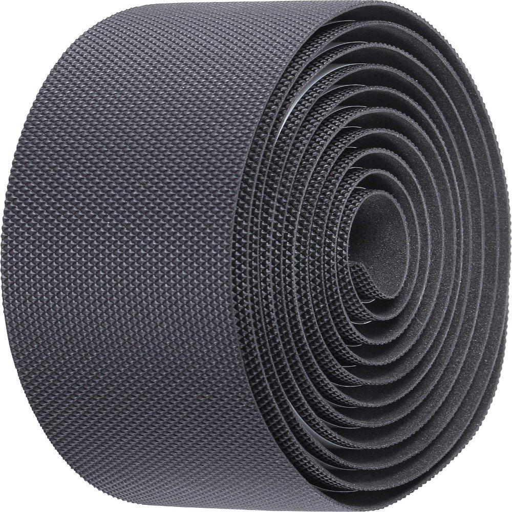 BBB Cycling Bike Handlebar Tape Gravel and Road Bike Diamond Pattern for Strong Grip Includes Handlebar Plugs GravelRibbon BHT-16,Black