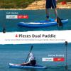 Abahub 1 x 4 Section Carbon SUP Paddle/Kayak Oar, Adjustable Stand up Paddleboard Paddles, Lightweight Carbon Shaft Black Plastic Blade view 3