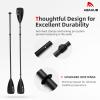 Abahub 1 x 4 Section Carbon SUP Paddle/Kayak Oar, Adjustable Stand up Paddleboard Paddles, Lightweight Carbon Shaft Black Plastic Blade view 4
