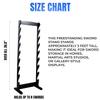 SZCO 8 Sword Wooden Floor Stand  Sword Stand Display Rack for Martial Arts, Ninja, Katana, Medieval & Samurai Swords  Black Hardwood Katana Stand and Sword Holder with Hardware Included view 2