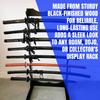 SZCO 8 Sword Wooden Floor Stand  Sword Stand Display Rack for Martial Arts, Ninja, Katana, Medieval & Samurai Swords  Black Hardwood Katana Stand and Sword Holder with Hardware Included view 4