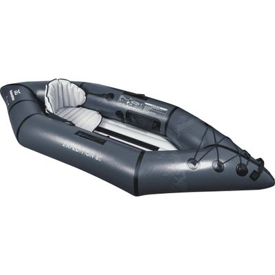 AQUAGLIDE Backwoods Expedition 85 Inflatable 8 FT Kayaks for Adults Packable Family Friendly Adaptable 1 Person Single Rider Blow Up Touring Performance for Recreational Angler Fishing
