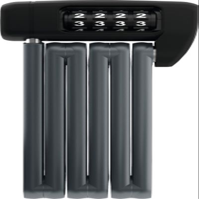 ABUS Bordo Lite 6055C Folding Lock - with SR Bracket - Extra-Light Combination Lock, Ideal for Road Bikes - ABUS Security Level 7-85 cm - Black
