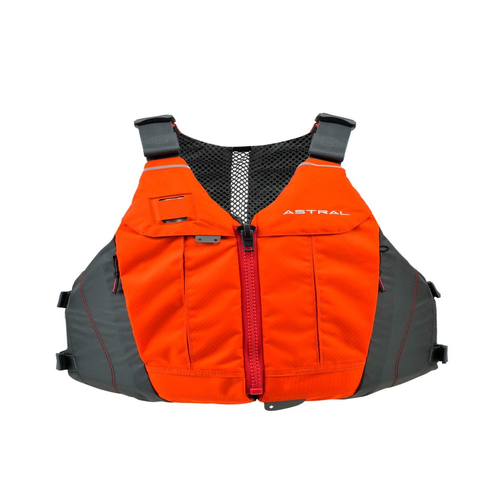 Astral, E-Linda Womens PFD, Versatile Life Jacket for Kayaking, Touring, Fishing, Fire Orange, Large-X-Large