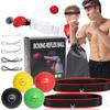 Boxing Reflex Ball for Kids and Adults,4 Levels Boxing Ball with 2 Adjustable Headbands,Boxing Equipment Punching Ball Great for Hand Eye Coordination Punching Speed and Fight Reaction view 1