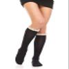 Yacht & Smith 12 Pairs Of Womens Knee High 100% Cotton Socks, With Lace Trim Top, Black view 3