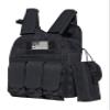 Tactical PALS Molle Airsoft Paintball Vest with Side Cummerbund, Mil Spec 1000D Modular w/Triple Mag Pouch, IFAK (Black) view 1