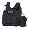 Tactical PALS Molle Airsoft Paintball Vest with Side Cummerbund, Mil Spec 1000D Modular w/Triple Mag Pouch, IFAK (Black) view 2