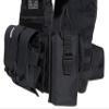 Tactical PALS Molle Airsoft Paintball Vest with Side Cummerbund, Mil Spec 1000D Modular w/Triple Mag Pouch, IFAK (Black) view 4