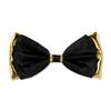 Black and Gold Fabric Bow Tie view 1