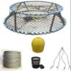KUFA Sports Vinyl Coated Heavy Duty Tower Style Prawn Trap with 400' Rope, Yellow Float, Vented Bait Jar & Harness Combo (CT130+PAL19+HA5) view 1