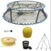 KUFA Sports Vinyl Coated Heavy Duty Tower Style Prawn Trap with 400' Rope, Yellow Float, Vented Bait Jar & Harness Combo (CT130+PAP39+HA5) view 1