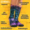 MERGE4 Natas Kaupas Macaroni Style Large Crew Socks for Men and Women Purple Yellow Blue Pasta view 2