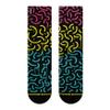 MERGE4 Natas Kaupas Macaroni Style Large Crew Socks for Men and Women Purple Yellow Blue Pasta view 3
