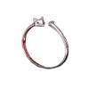 Caiyao Fox Bracelet Rune Symbol Animals Adjustable Bangle Cute Lovely Fox Tail Wrap Cuff Bracelets Best Gift for Fox Lover Gifts Women Friend Jewelry-C silver red eye view 1