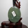 2" China Certified Nature Hetian Nephrite Jade Blessing Kwan-yin Hand Carved Necklace Pendant 0078 view 4