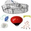 KUFA Sports 30" Vinyl Coated Crab Trap with & Accessories Combo with Bait Bag with Rubber Easy Locker (Stretched mesh Size 3/4") (CT110+CAS14) view 1