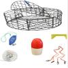 KUFA Sports 30" Vinyl Coated Crab Trap with & Accessories Combo (CT110+CAM34) view 1