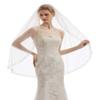ELAWBTY Womens 1 Tier Fingertip Length Pearl Wedding Bridal Veil With Comb X12 White view 4
