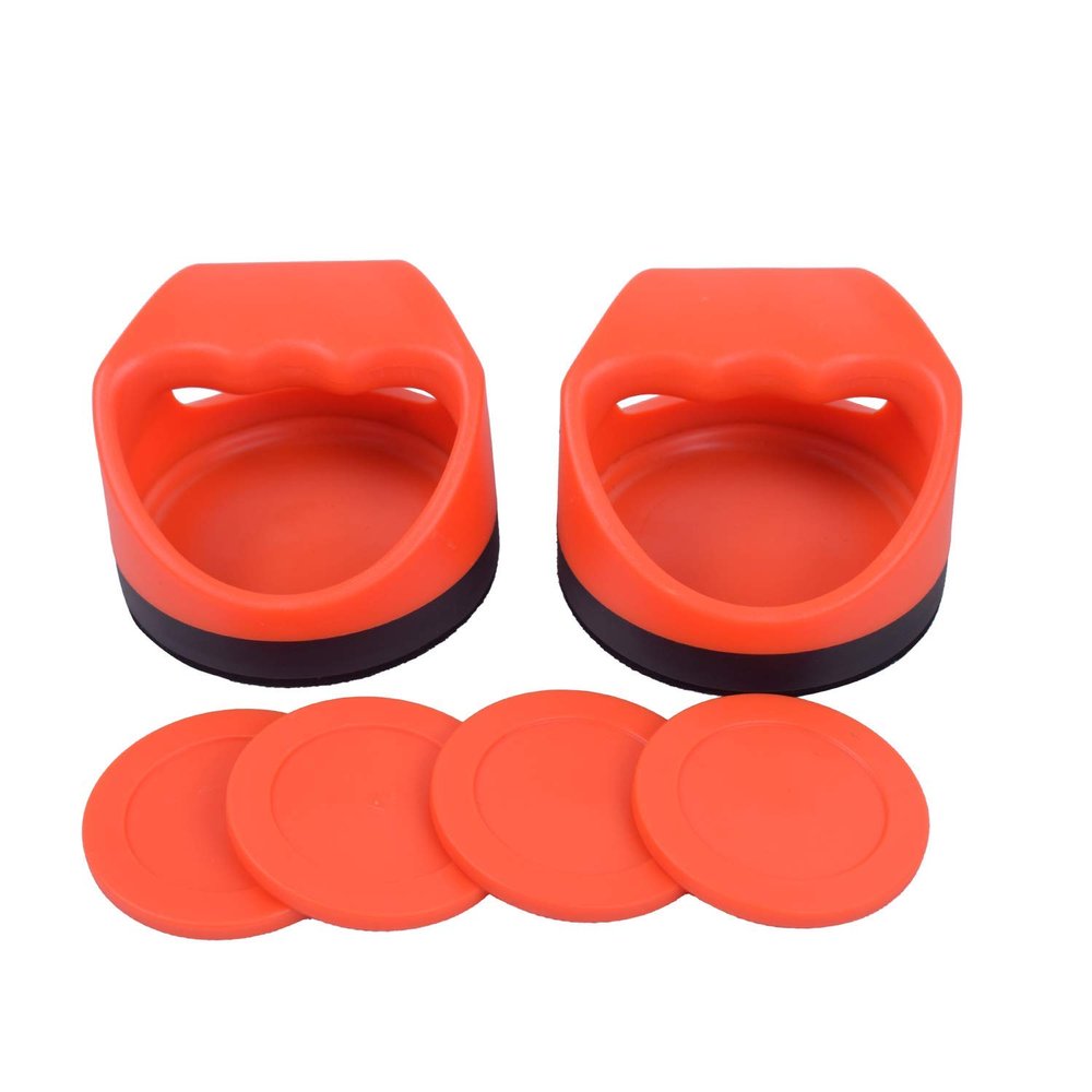 Gamesun Hockey Strikers Pushers,2 PCS 4inche Gamesun Red AiGamesun Hockey Strikers and 4 PCS 2.75inche Red Pucks Replacement foGamesun Game Tables Goalies Equipment Accessories