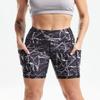 CADMUS High Waist Tummy Control Compression Shorts for Women Fitness Workout Running Shorts with Pockets, 23# Black, Pack of 1, XL view 3