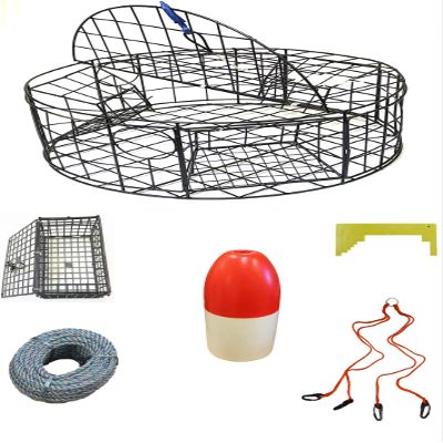 KUFA Sports 30" Vinyl Coated Steel Wire Crab Trap & Accessories Combo (CT110+CAL1E)