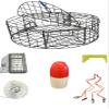 KUFA Sports 30" Vinyl Coated Steel Wire Crab Trap & Accessories Combo (CT110+CAM1E) view 1